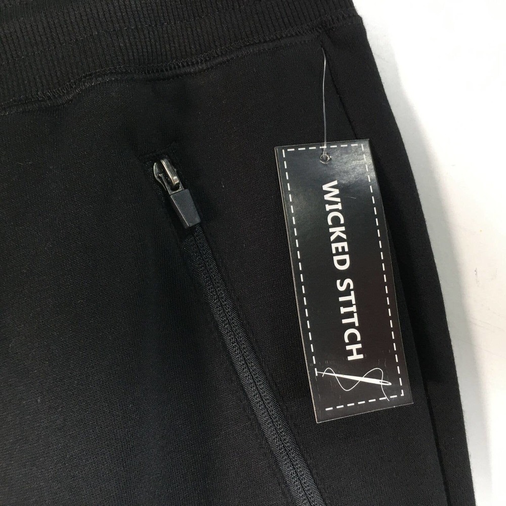 Men's Wicked Stitch Pull-On Jogger Sweat Pant, Size XL - Black - Picture 3 of 9